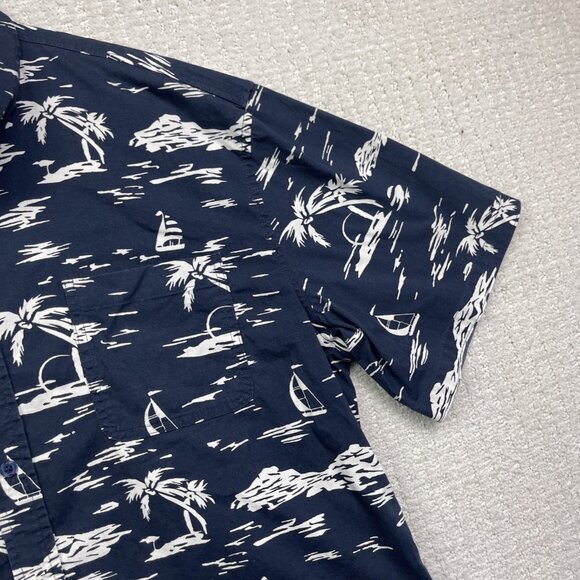 Jachs New York Shirt Men’s XL Blue Palm Tree Sail Boat AOP Short Sleeve Hawaiian - Picture 4 of 14